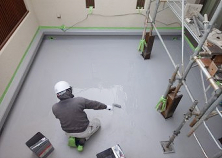 ウレタン樹脂による防水工事